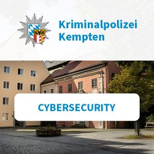 Eventbild für den Vortrag über Cybersecurity. Zu sehen ist das Logo der Kriminalpolizei Kempten und der Vortragsname auf einem Foto von Der Salon in Kempten.
